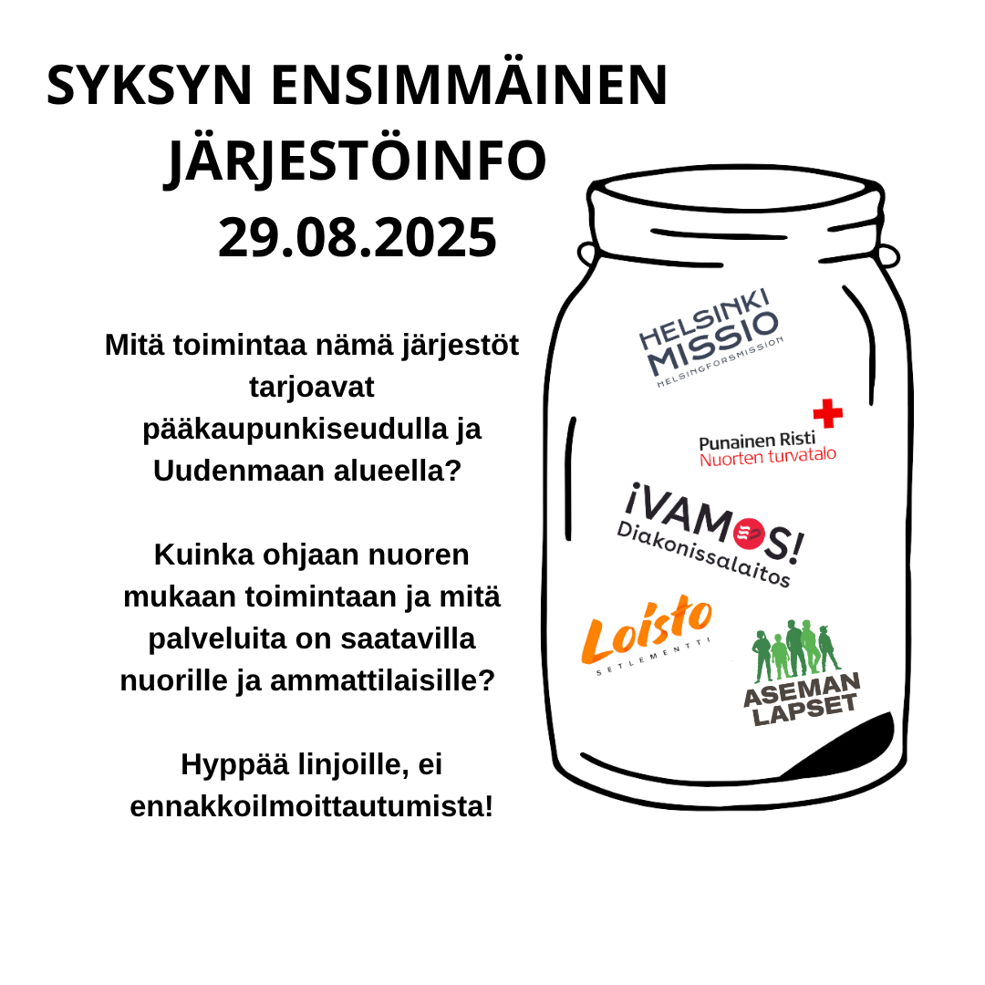 Syksyn ensimmäinen järjestöinfo 29.8.2025